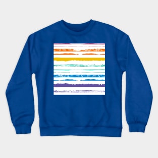 Rainbow Stripes Crewneck Sweatshirt